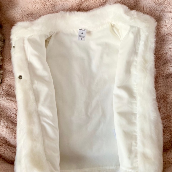 Carter’s white fur vest - Picture 2 of 4